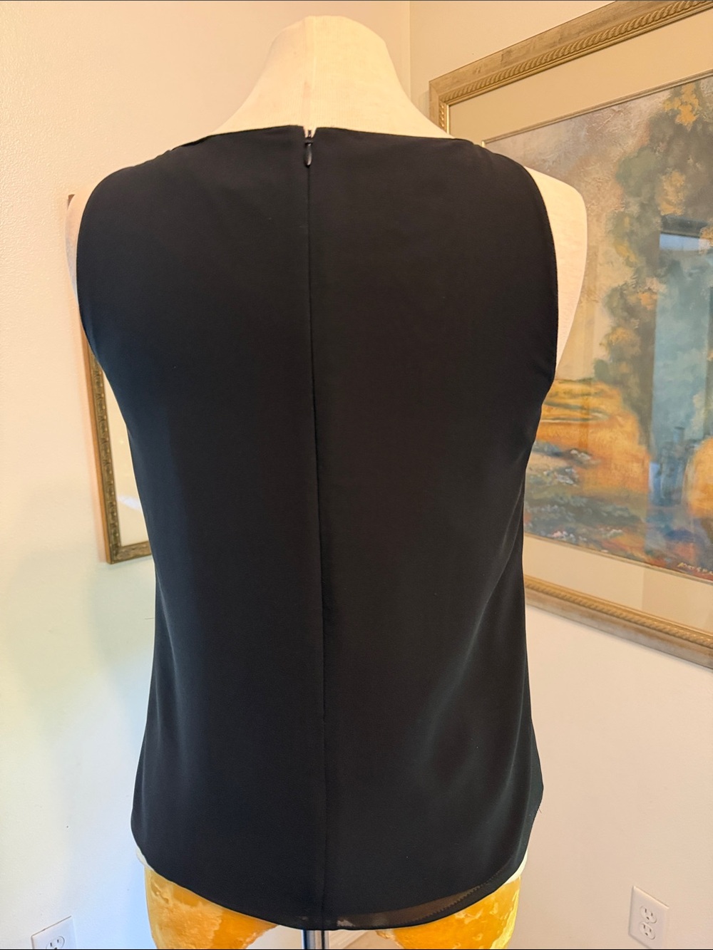 NWT Banana Republic Black Layered/Tiered Sleeveless Women's Top Size 6 - Picture 8 of 10